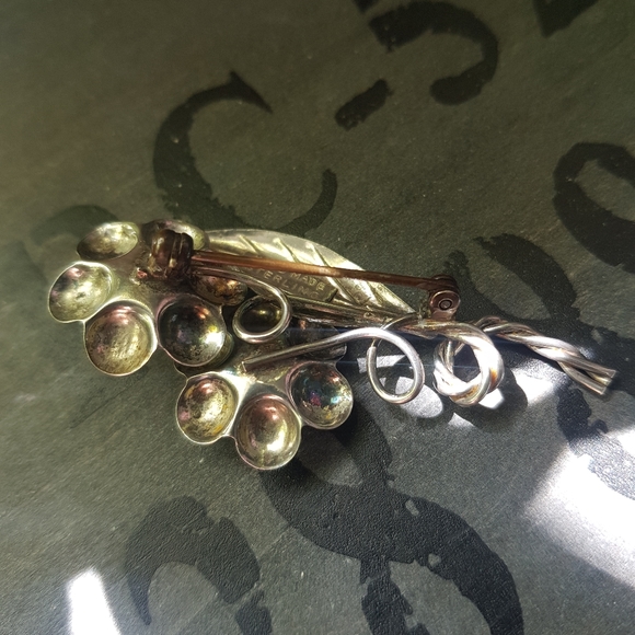 Vintage Sterling Silver Rose Brooch - Picture 5 of 7